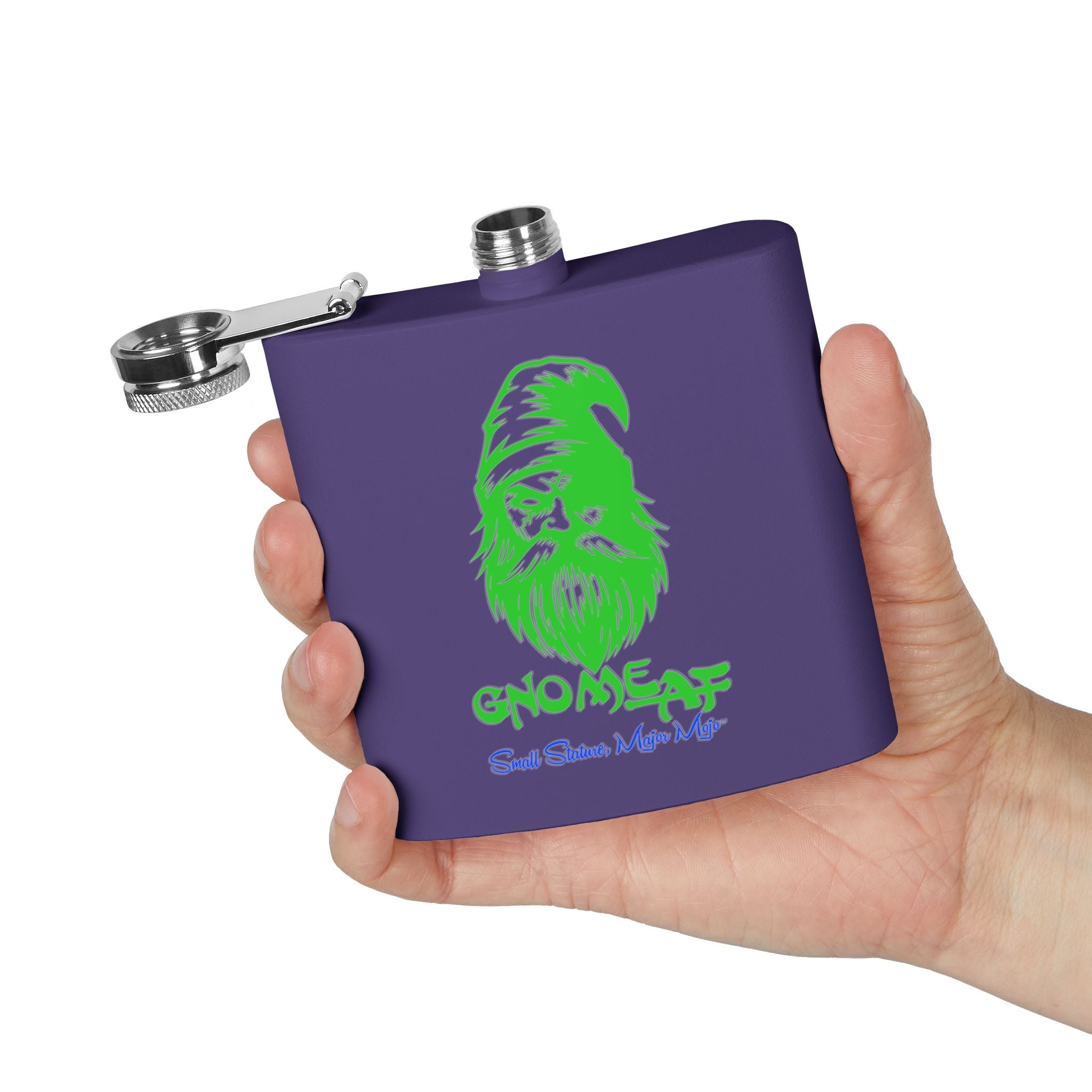 HC Gnome Logo Flask - 6oz Stainless Steel Flask