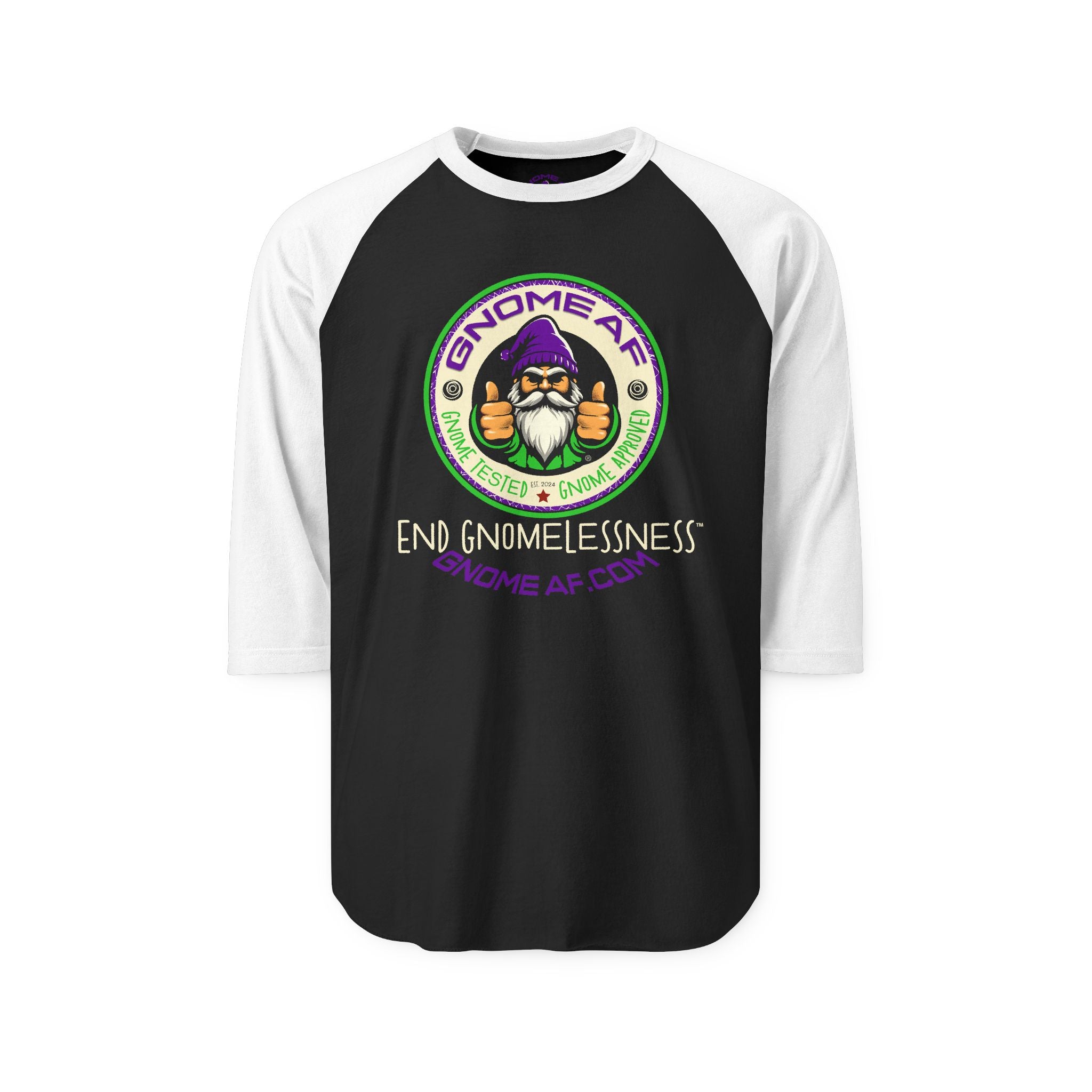 Gnome AF Original Logo 3/4 Raglan Tee