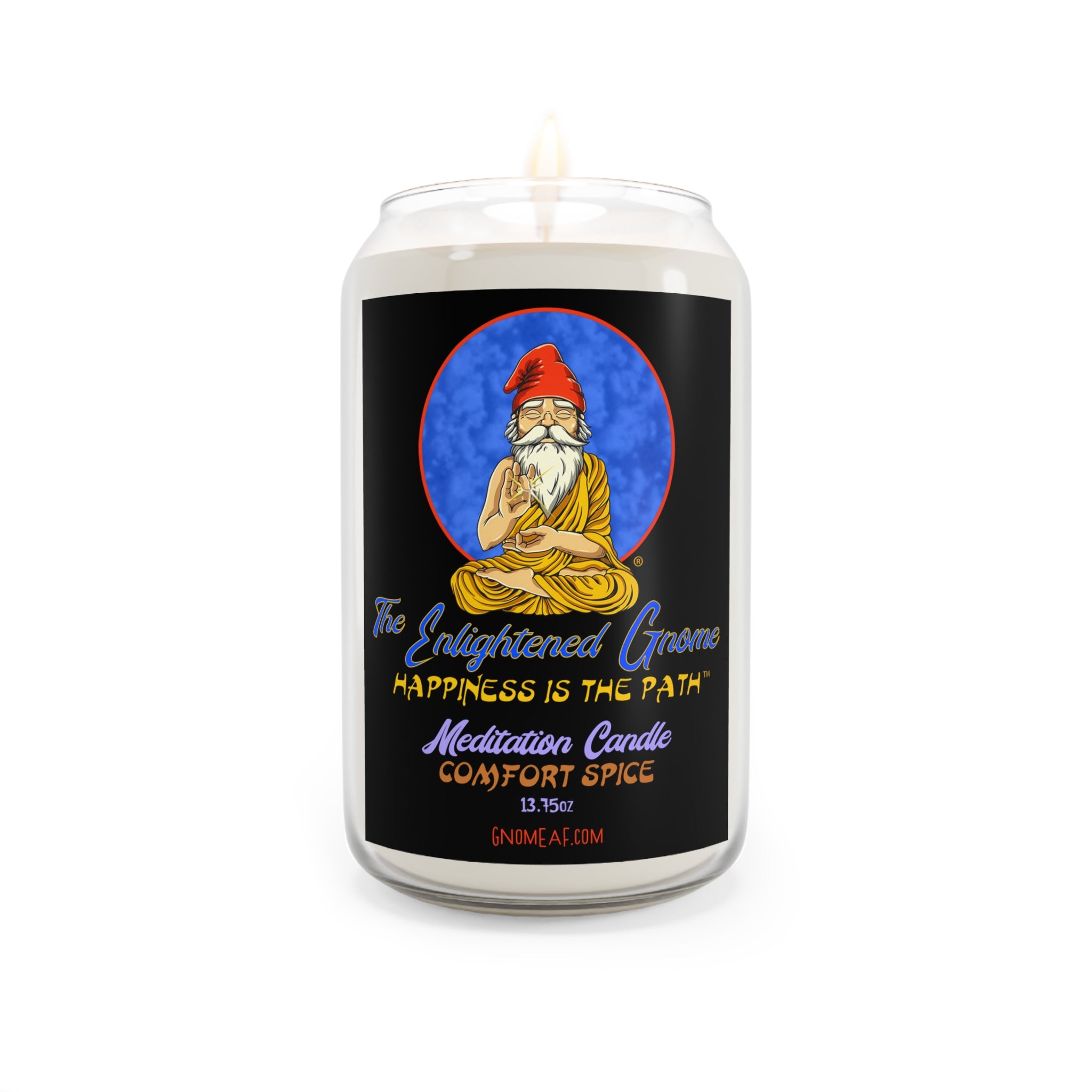 The Enlightened Gnome Scented Soy Meditation Candle - Happiness is the Path