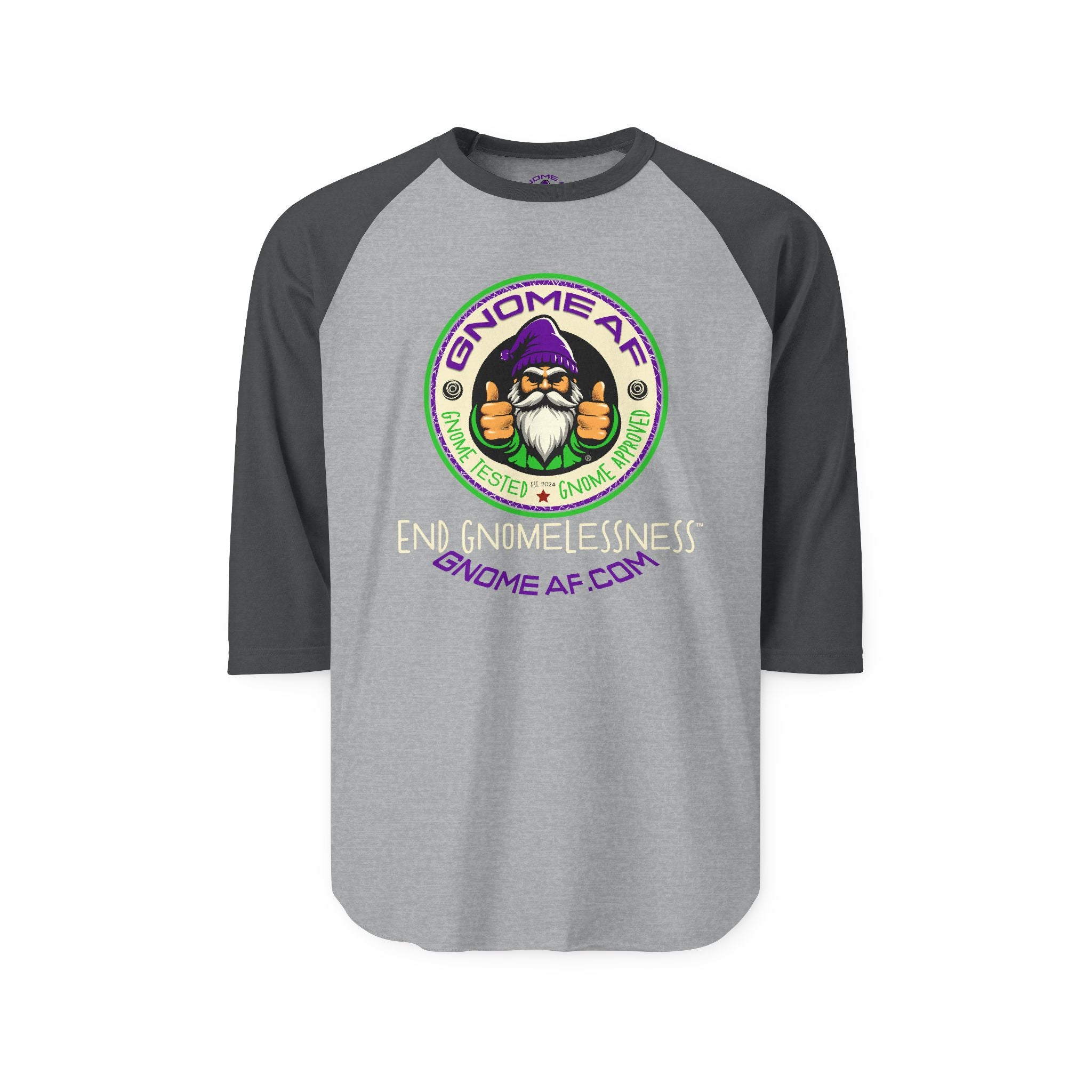 Gnome AF Original Logo 3/4 Raglan Tee