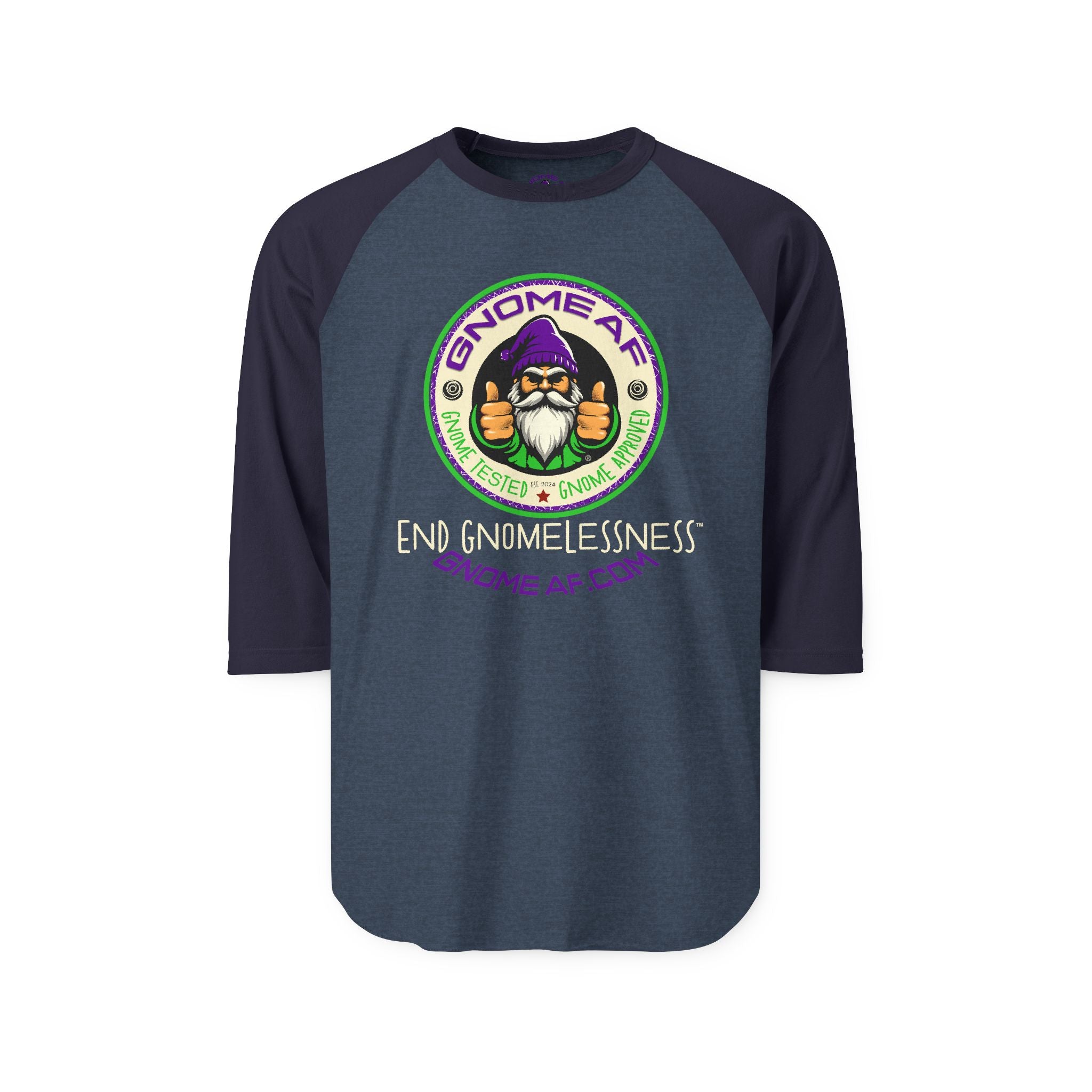 Gnome AF Original Logo 3/4 Raglan Tee