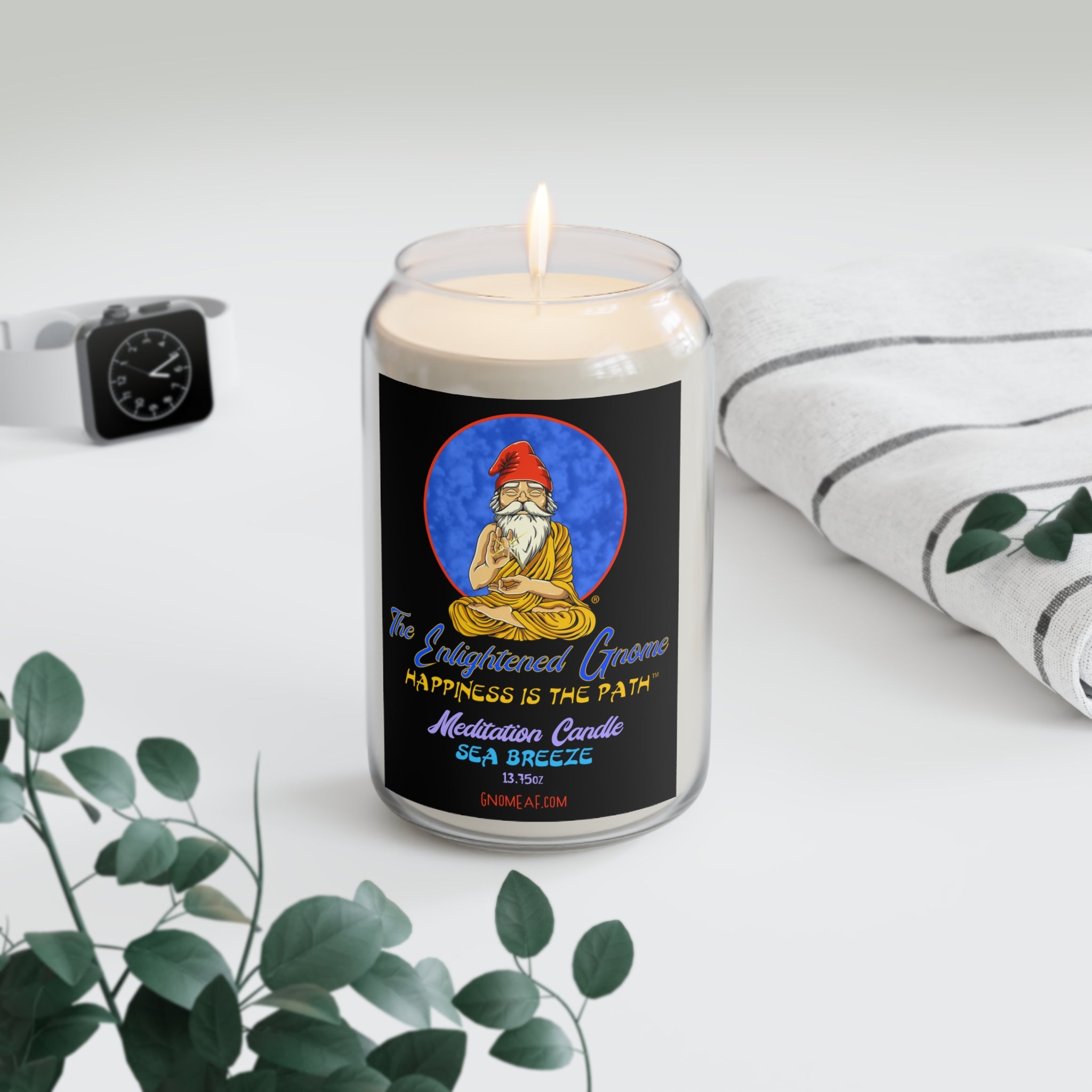 The Enlightened Gnome Scented Soy Meditation Candle - Happiness is the Path