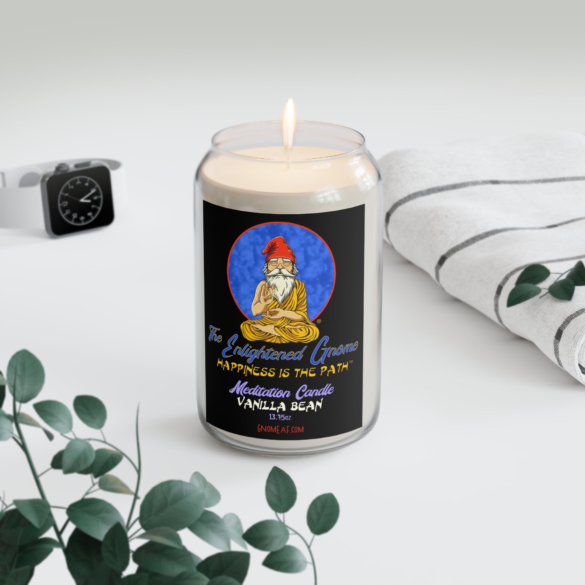 The Enlightened Gnome Scented Soy Meditation Candle - Happiness is the Path
