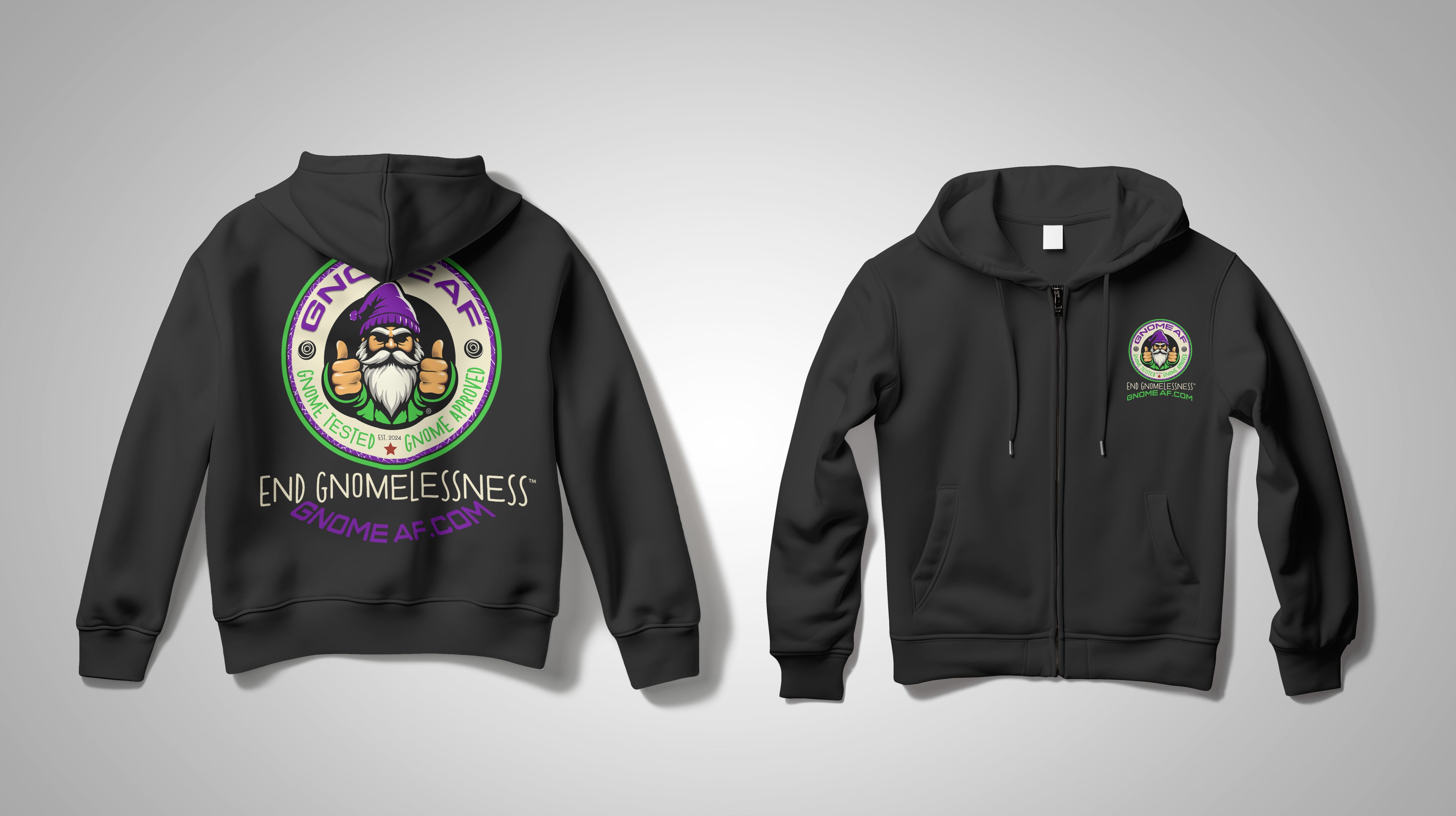 GNOME AF Original Logo Full Zip Hoodie